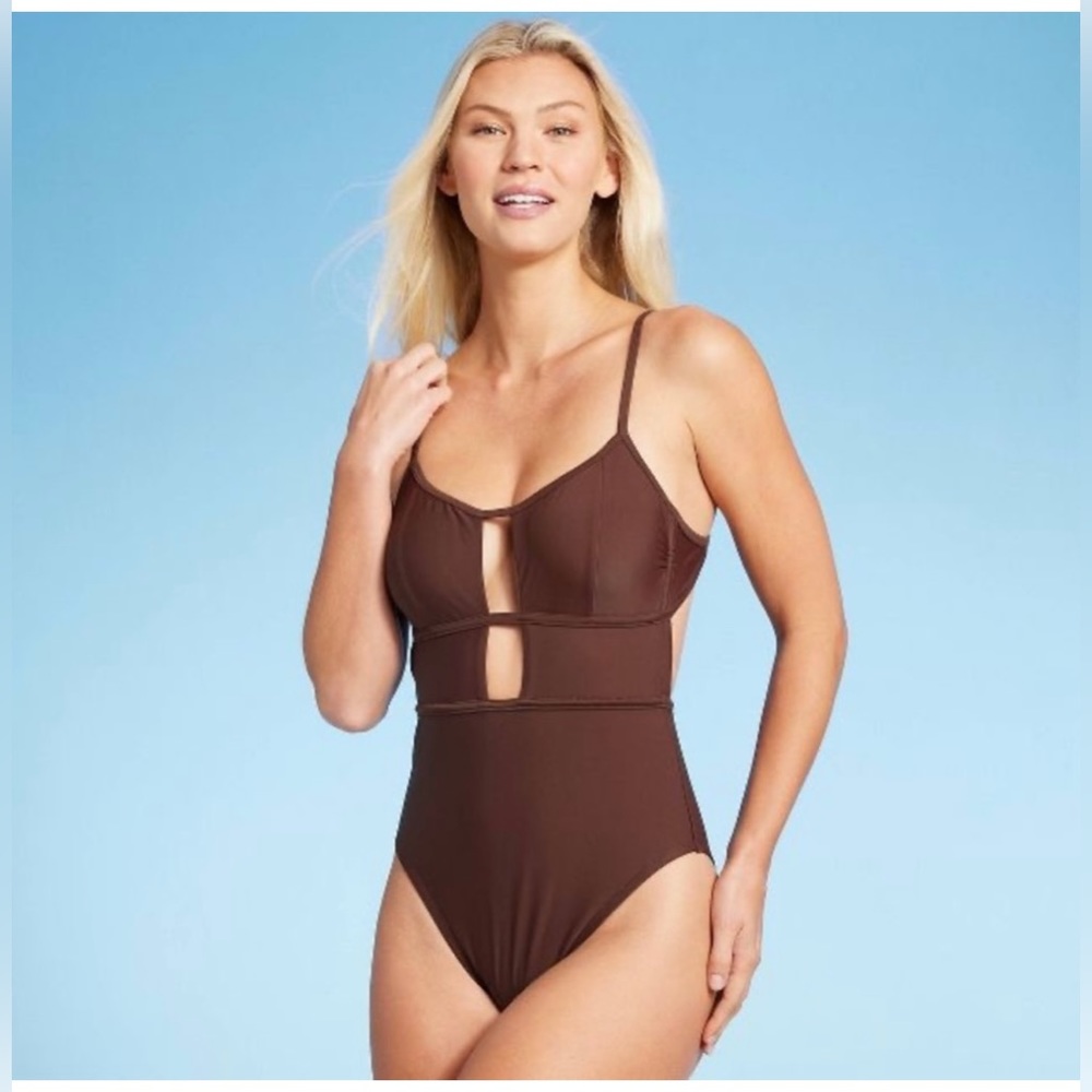 Brown shade and shore one piece